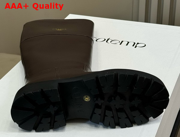 Celine Margaret High Boot in Dark Brown Calfskin Replica