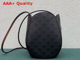 Celine Marlou Bag in Triomphe Canvas Tan Replica