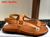 Celine Maud Sandal with Triomphe in Calfskin Tan Replica