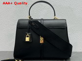 Celine Medium 16 Bag in Satinated Calfskin Black Replica