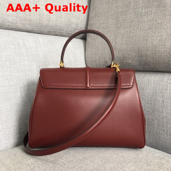 Celine Medium 16 Bag in Satinated Calfskin Light Burgundy Replica