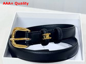 Celine Medium 25mm Vivienne Belt in Black Taurillon Leather Replica