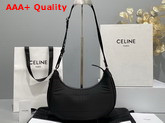 Celine Medium Ava Bag with Celine Strap in Quilted Nylon Black Replica