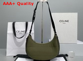 Celine Medium Ava Bag with Celine Strap in Quilted Nylon Khaki Replica