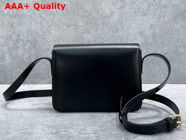 Celine Medium Bag Cuir Triomphe in Natural Calfskin Black Replica