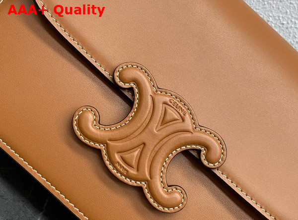 Celine Medium Bag Cuir Triomphe in Tan Natural Calfskin Replica