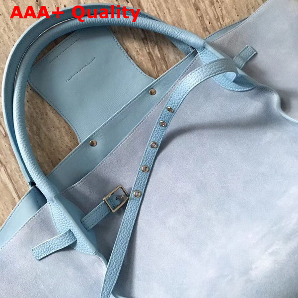 Celine Medium Big Bag in Medium Blue Suede Calfskin Replica