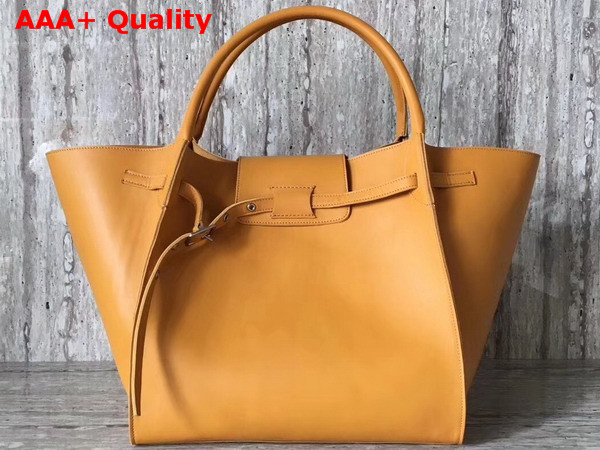 Celine Medium Big Bag in Yellow Smooth Calfskin Replica