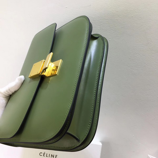 Celine Medium Box Bag Light Green Box Calfskin For Sale