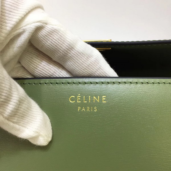 Celine Medium Box Bag Light Green Box Calfskin For Sale