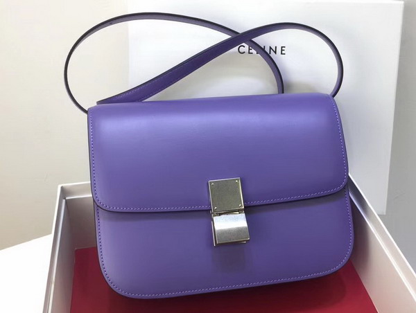 Celine Medium Box Bag Light Purple Box Leather Replica