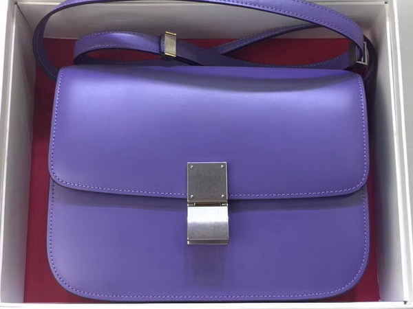 Celine Medium Box Bag Light Purple Box Leather Replica