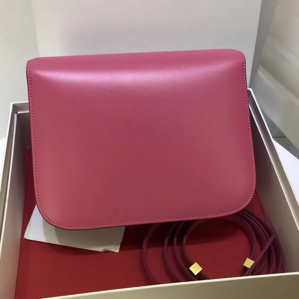 Celine Medium Box Bag Pink Box Calfskin Gold Hardware For Sale