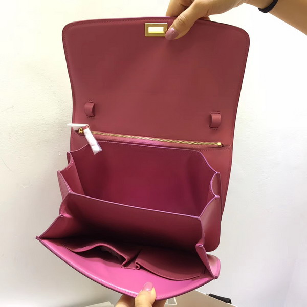 Celine Medium Box Bag Pink Box Calfskin Gold Hardware For Sale