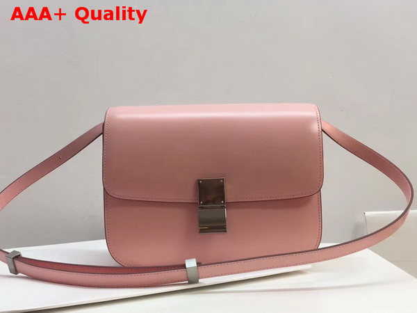 Celine Medium Box Bag in Light Pink Box Leather Replica