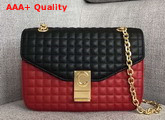Celine Medium C Bag in Bicolour Quilted Calfskin Red and Black Replica