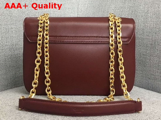 Celine Medium C Bag in Light Burgundy Shiny Calfskin Replica
