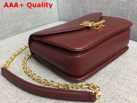 Celine Medium C Bag in Light Burgundy Shiny Calfskin Replica