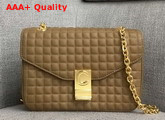 Celine Medium C Bag in Light Camel Quilted Calfskin Replica