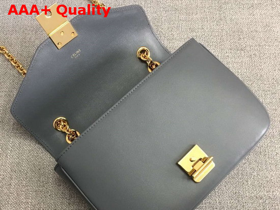 Celine Medium C Bag in Medium Grey Shiny Calfskin Replica