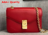Celine Medium C Bag in Red Shiny Calfskin Replica