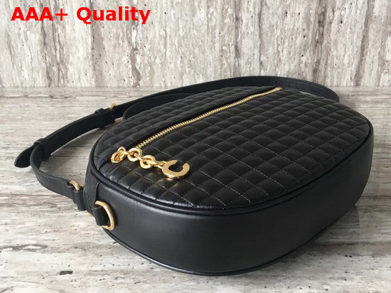 Celine Medium C Charm Bag in Black Quilted Calfskin Replica