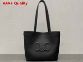 Celine Medium Cabas Anais Cuir Triomphe in Grained Calfskin Black Replica