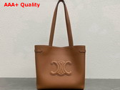 Celine Medium Cabas Anais Cuir Triomphe in Grained Calfskin Tan Replica