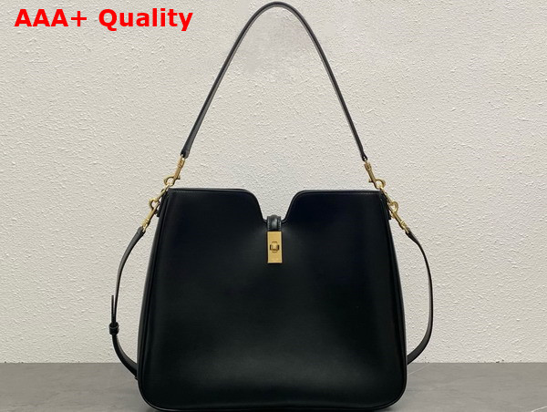 Celine Medium Camille 16 Soft Bag in Black Smooth Calfskin Replica