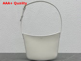 Celine Medium Celine Croque Bag in Arctic White Shiny Calfskin Replica