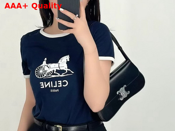 Celine Medium Celine Lola Bag in Black Shiny Calfskin Replica