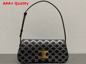 Celine Medium Celine Lola Bag in Triomphe Canvas Two Tone Black Replica