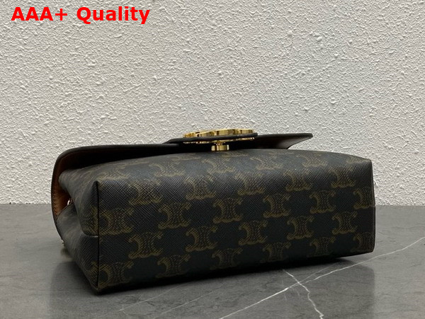 Celine Medium Celine Victoire Bag in Triomphe Canvas Tan Replica