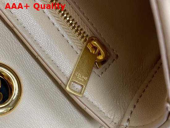 Celine Medium Chain Sulky Bag in Beige Quilted Lambskin Replica