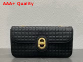 Celine Medium Chain Sulky Bag in Black Quilted Lambskin Replica
