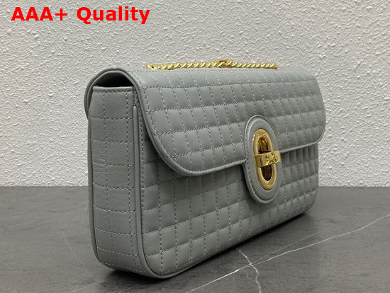 Celine Medium Chain Sulky Bag in Mineral Quilted Lambskin Replica