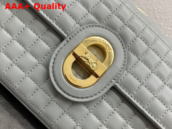 Celine Medium Chain Sulky Bag in Mineral Quilted Lambskin Replica