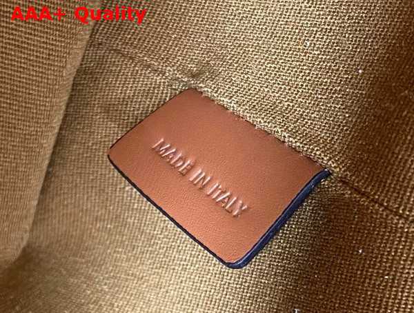 Celine Medium Cosmetic Pouch in Triomphe Canvas and Calfskin Tan Replica