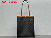Celine Medium Flat Shopper in Triomphe Canvas Miel Replica