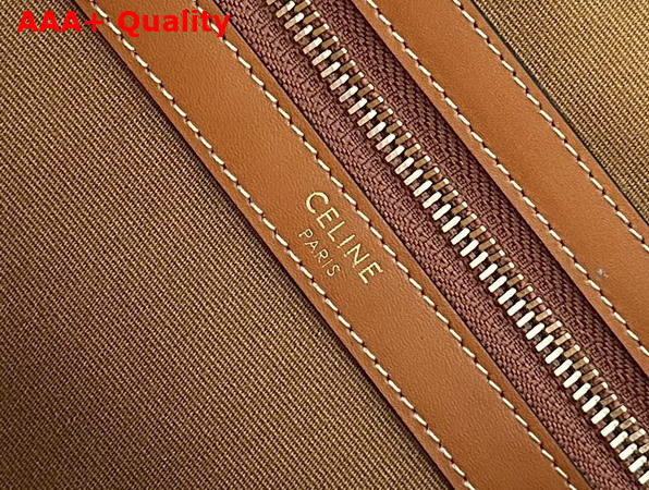 Celine Medium Flat Shopper in Triomphe Canvas Miel Replica