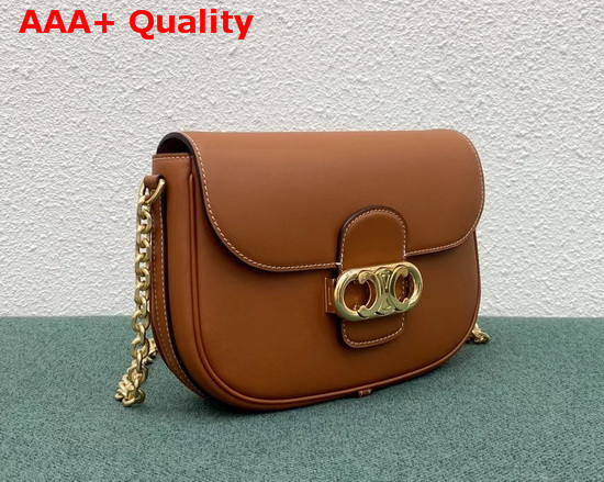 Celine Medium Maillon Triomphe Bag in Tan Natural Calfskin Replica