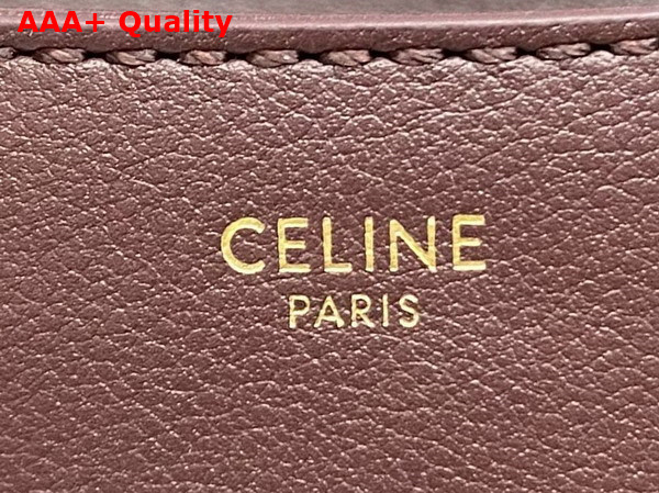 Celine Medium Polly Bag in Bordeaux Supple Calfskin Replica