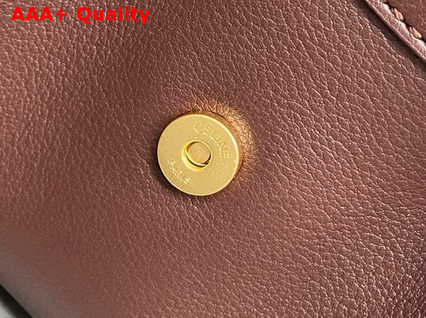 Celine Medium Polly Bag in Bordeaux Supple Calfskin Replica
