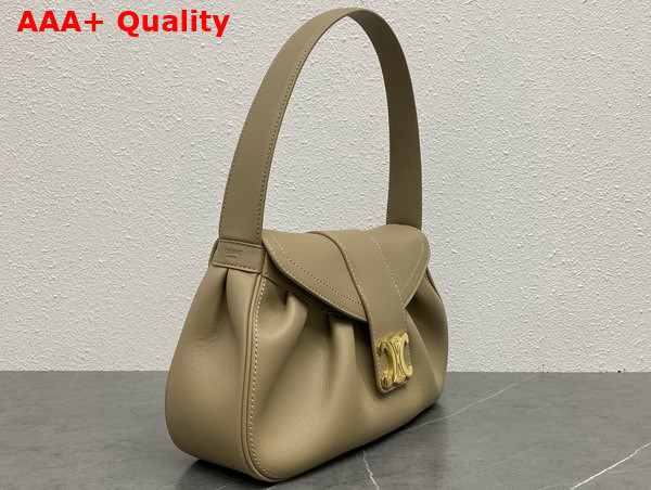 Celine Medium Polly Bag in Brown Sepia Supple Calfskin Replica