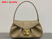 Celine Medium Polly Bag in Brown Sepia Supple Calfskin Replica