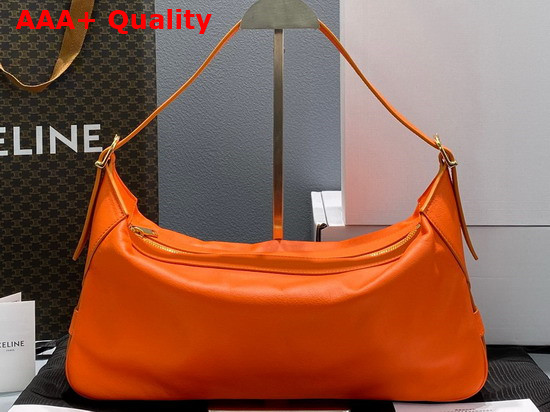 Celine Medium Romy in Supple Calfskin Pop Orange Replica