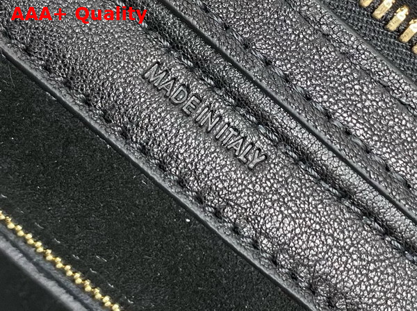 Celine Medium Smiling New Luggage in Black Supple Shiny Lambskin Replica