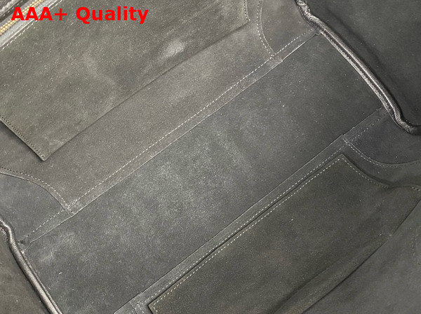 Celine Medium Smiling New Luggage in Black Supple Shiny Lambskin Replica