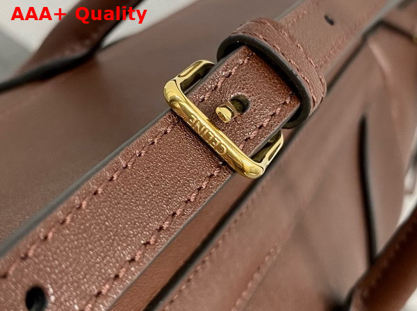 Celine Medium Smiling New Luggage in Deep Brown Supple Shiny Lambskin Replica