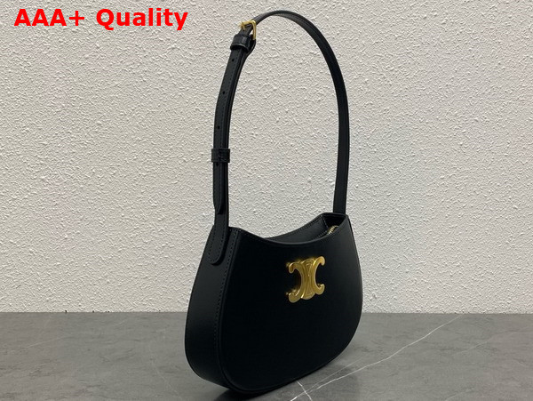 Celine Medium Tilly Bag in Black Shiny Calfskin Replica